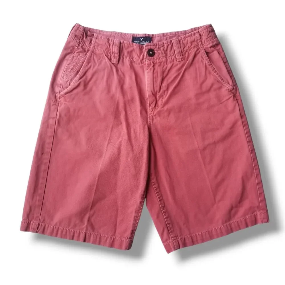 American Eagle Chino Shorts Men's 29 Faded Red Jean 11